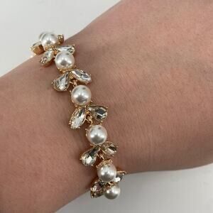 NWT Bella Jack faux pearl gold tone bracelet